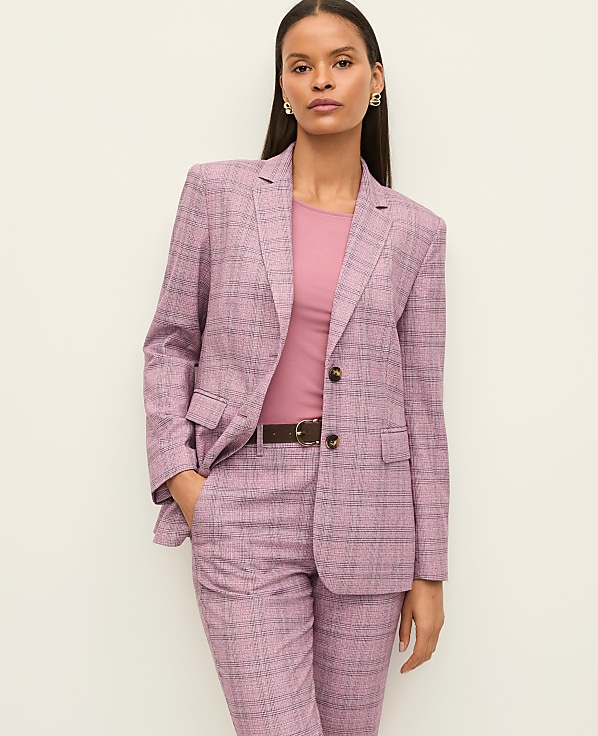 The Petite Greenwich Blazer in Plaid