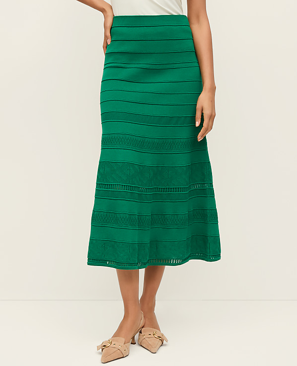 Pointelle Mixed Stitch Skirt