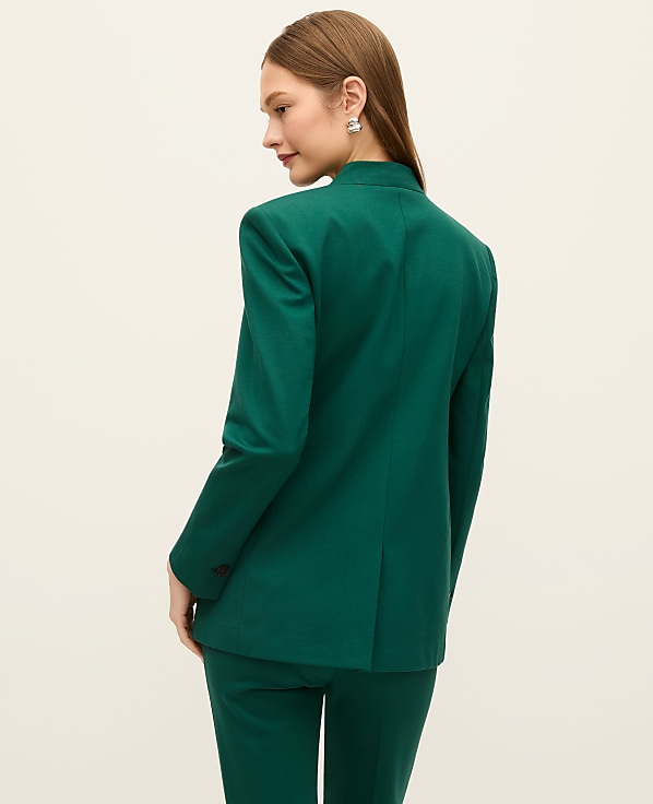 The Petite Collarless Blazer in Ponte
