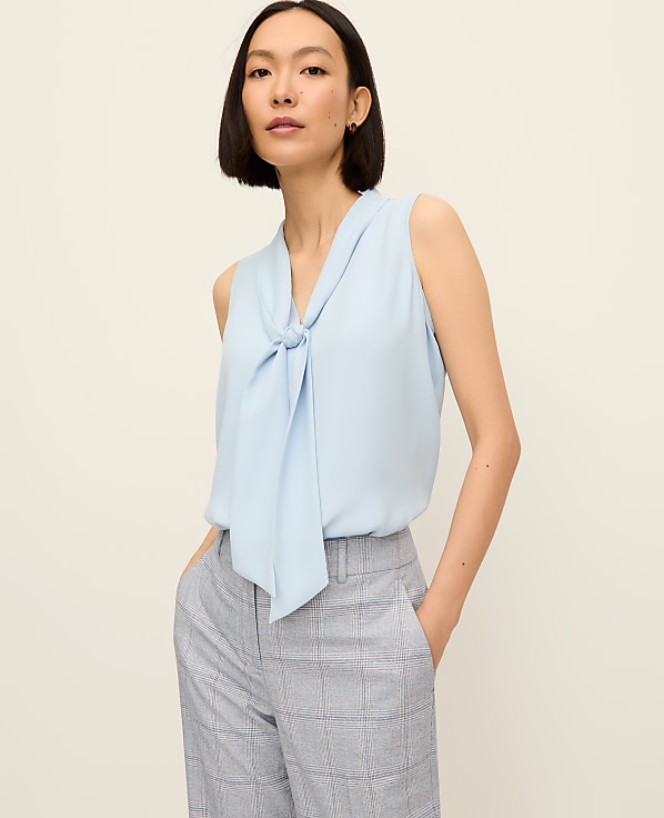 Petite Bow Neck Shell
