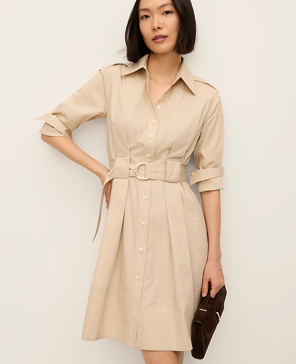 Flare Pocket Shirtdress