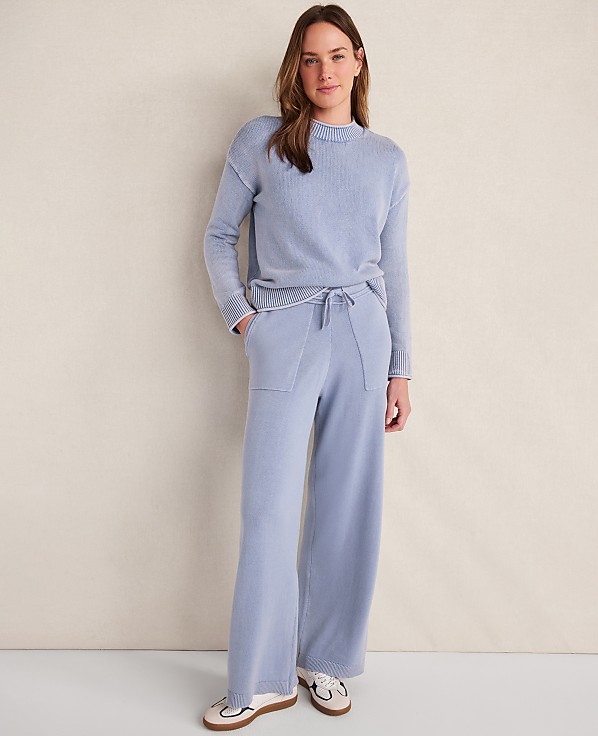 Haven Well Within Garment-Dyed Organic Cotton Roll Neck Sweater