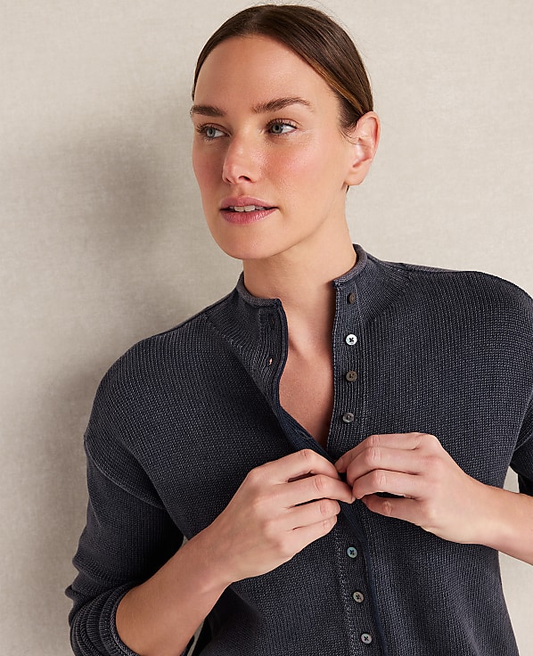 Haven Well Within Organic Cotton Roll Neck Cardigan
