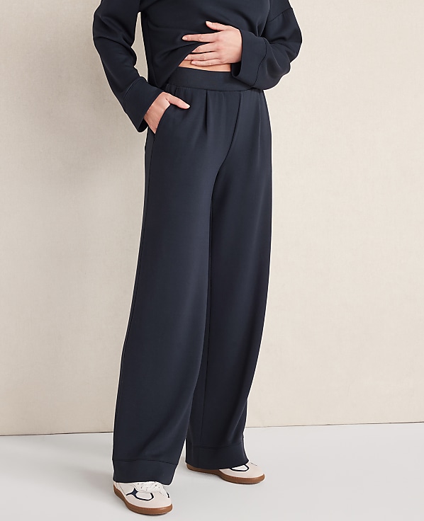 Haven Well Within Soft Knit Wide Leg Pleated Pants
