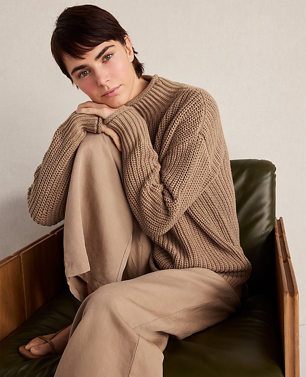 Haven Well Within Linen Blend Dobby Wide Leg Pants