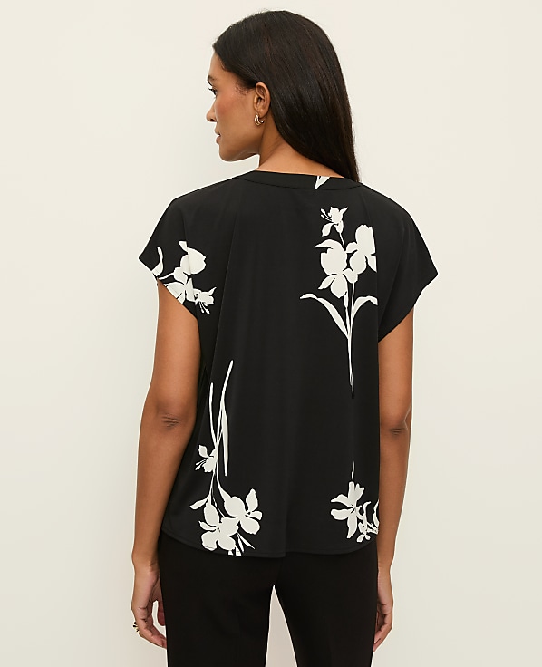Petite Floral Mixed Media Top