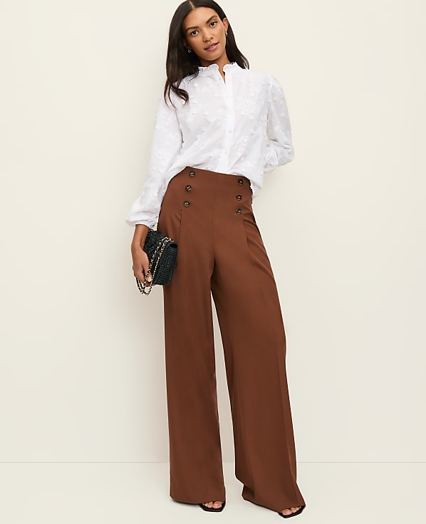 The Petite Wide-Leg Sailor Pant