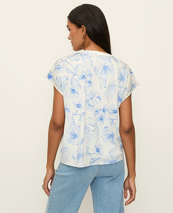 Petite Floral Mixed Media Top