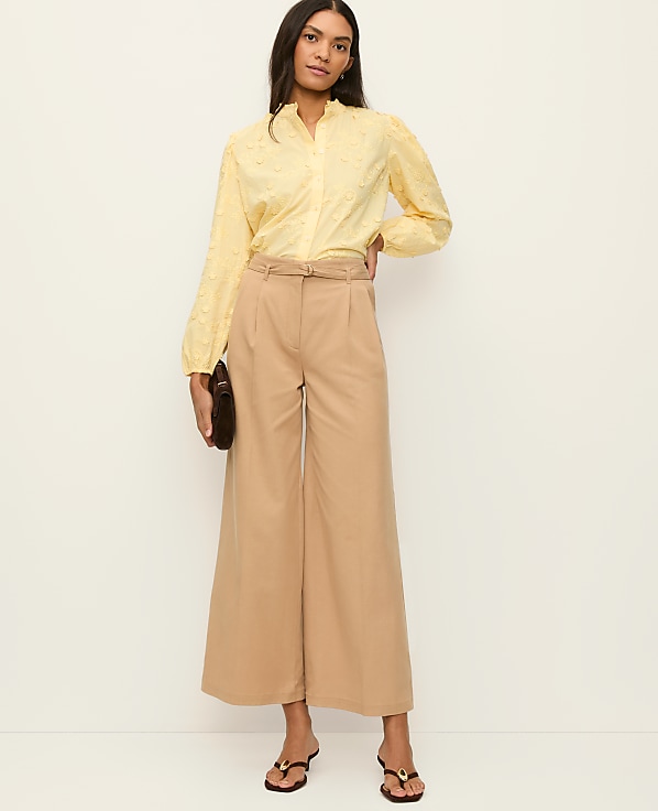 The Belted Wide-Leg Ankle Pant