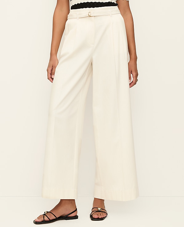 The Belted Wide-Leg Ankle Pant