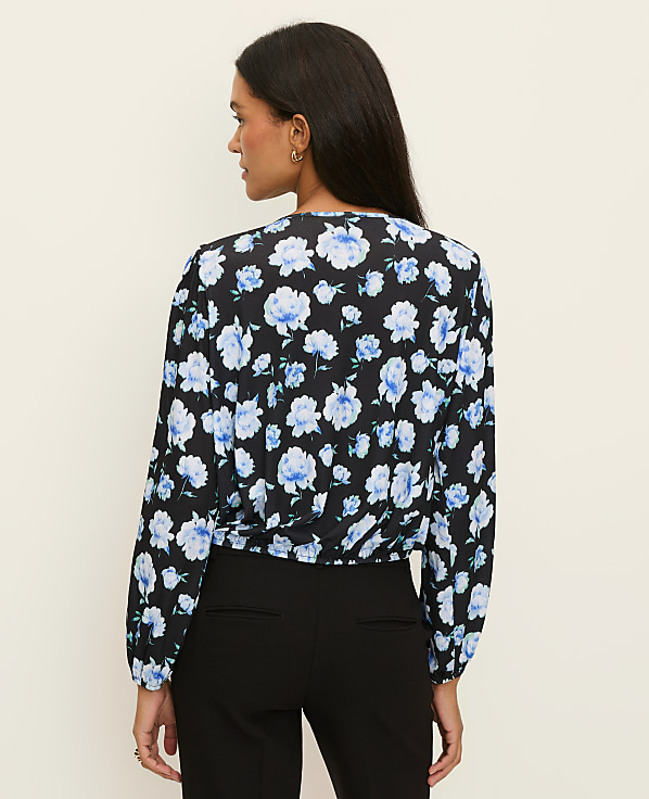Petite Floral Bubble Hem Top
