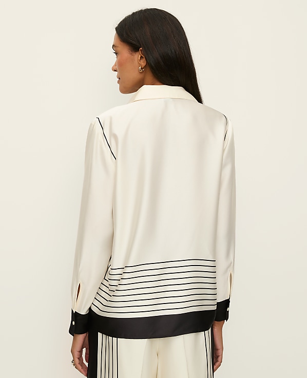 Striped Satin Modern Shirt