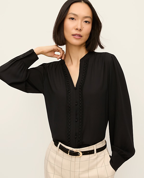 Lace Trim Blouse