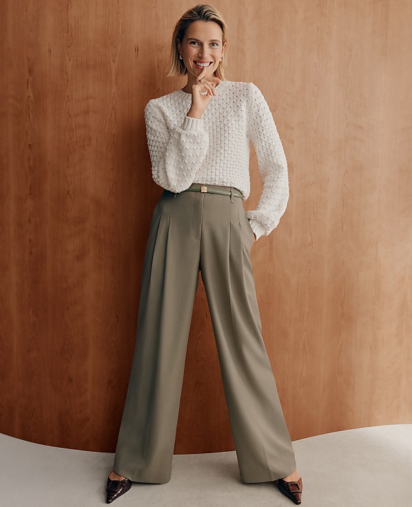 The Pleated Wide-Leg Pant