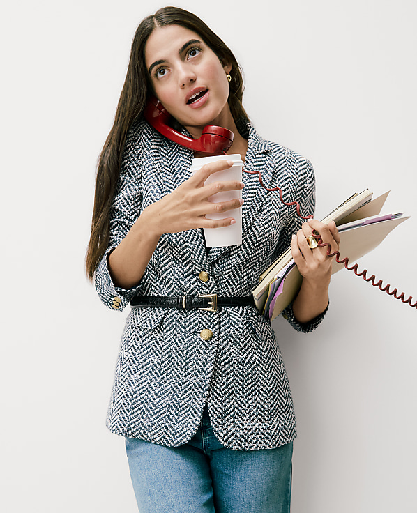 The Greenwich Blazer in Herringbone Tweed