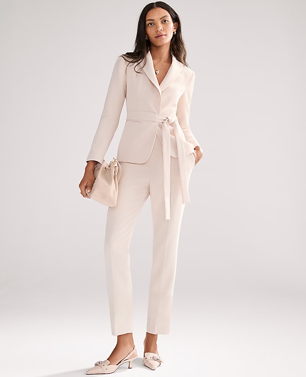 The Petite Relaxed Ankle Pant in Fluid Crepe