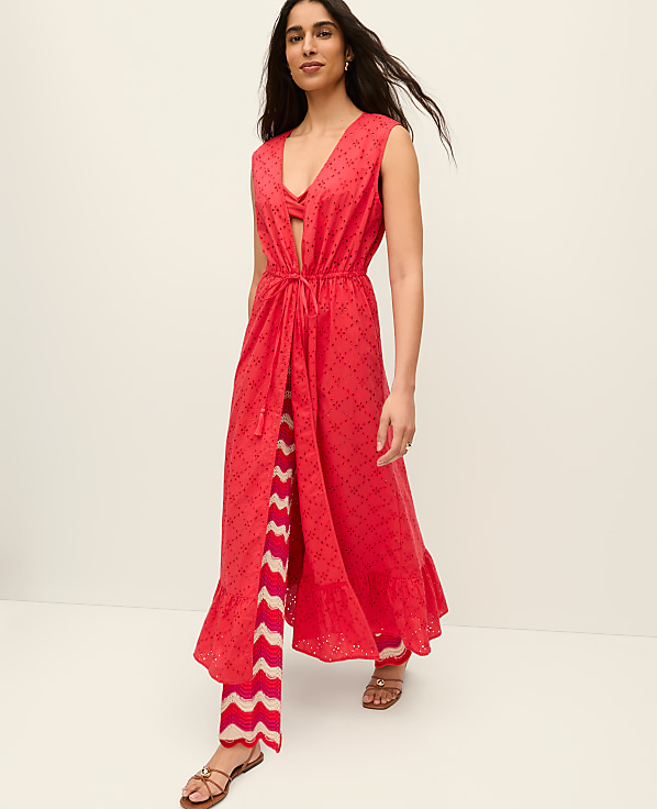 Eyelet Kimono