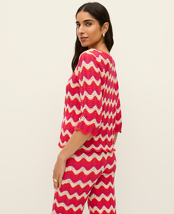 Striped Crochet Sweater