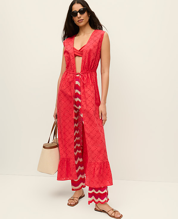 Eyelet Kimono