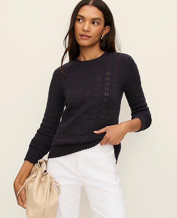 Cozy Pointelle Sweater