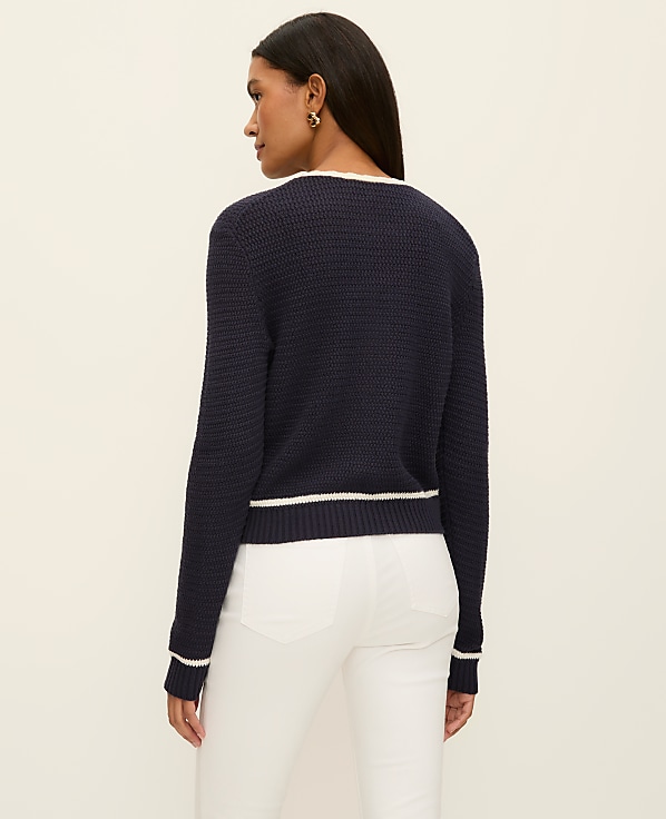 Scalloped Trim Cardigan