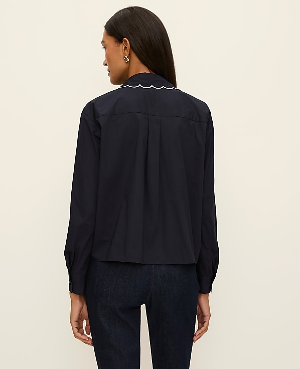 Scallop Trimmed Shirt