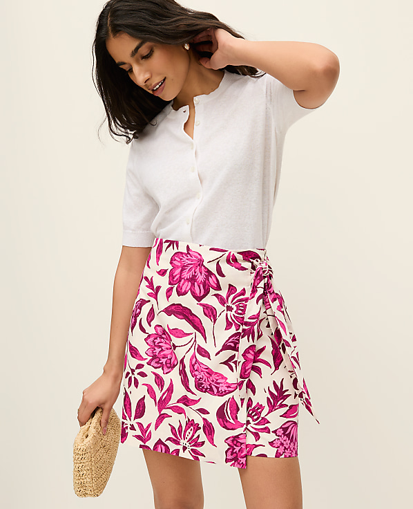 Floral Sarong Wrap Skirt