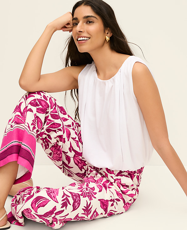 Gathered Bubble Hem Top