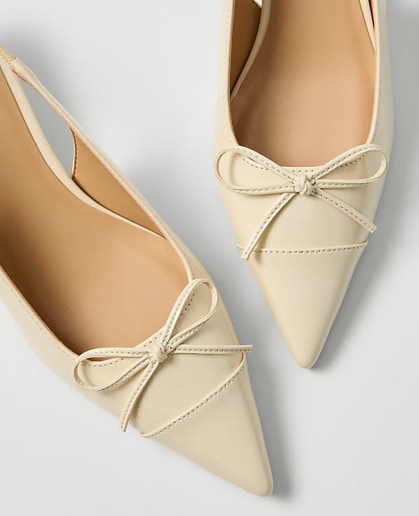 Patent Leather Bow Slingback Pump