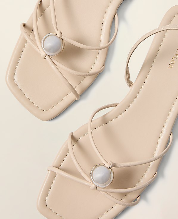 Leather Hardware Embellished Sandal