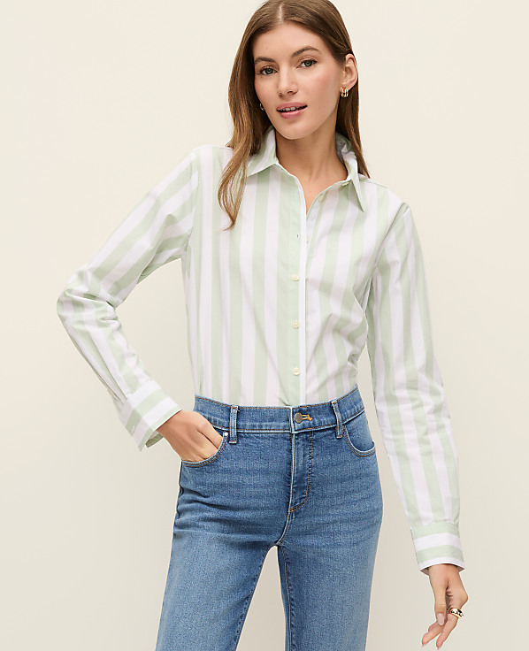 Petite Weekend Striped Relaxed Perfect Shirt