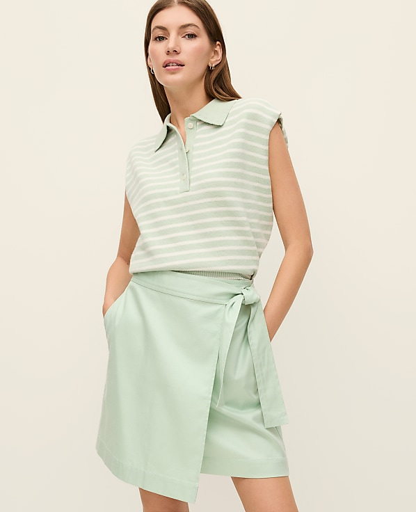 Weekend Striped Collared Sweater Vest