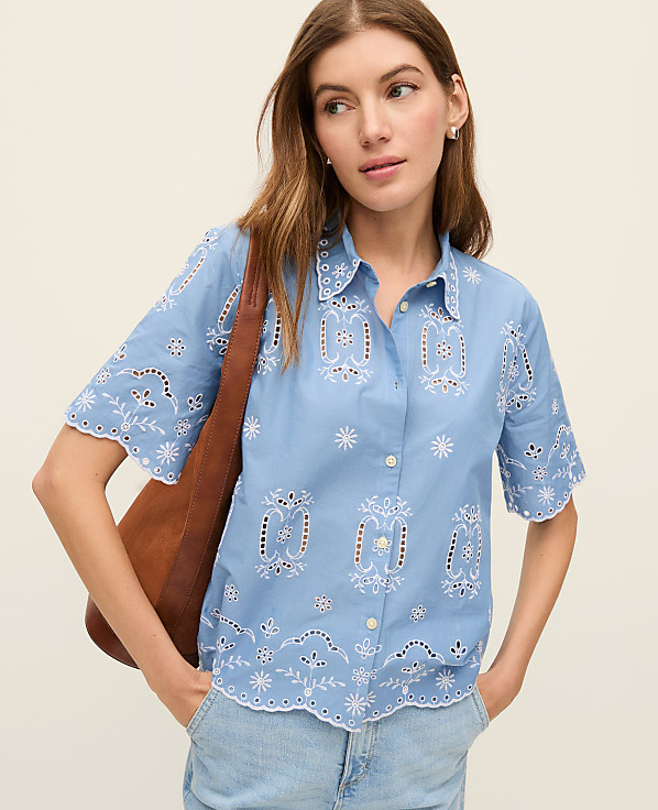Weekend Eyelet Blouse