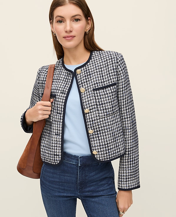 Weekend Tweed Crew Neck Jacket