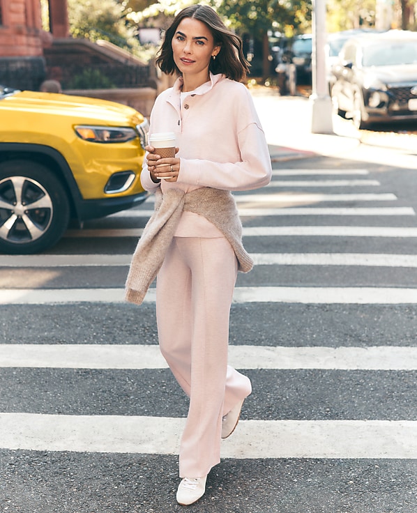 Petite Weekend Wide-Leg Pant in CloudPlush
