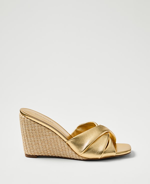 Metallic Wedge Sandal