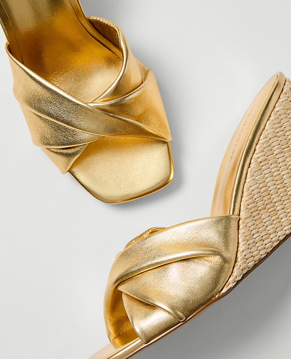 Metallic Wedge Sandal