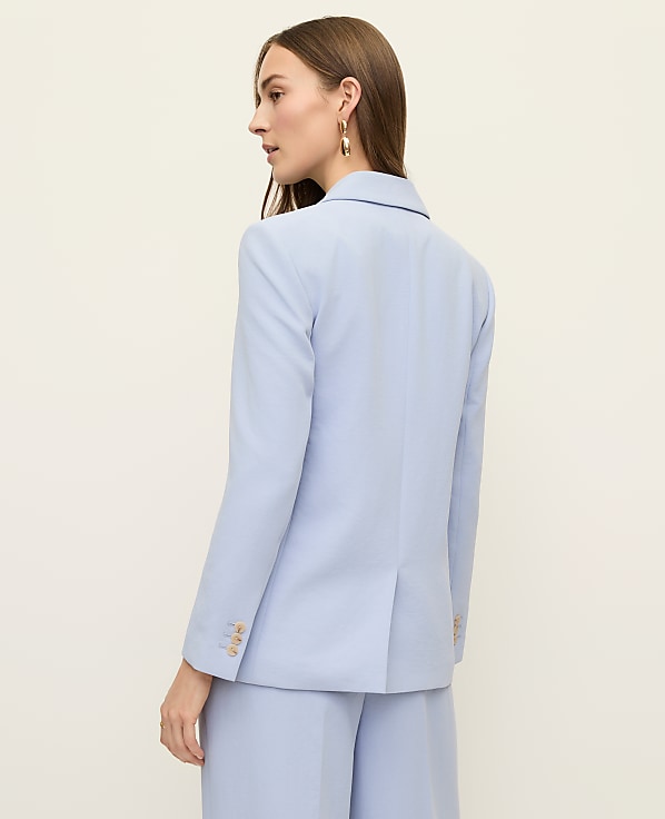 The Wrap Effect Blazer in Textured Crepe