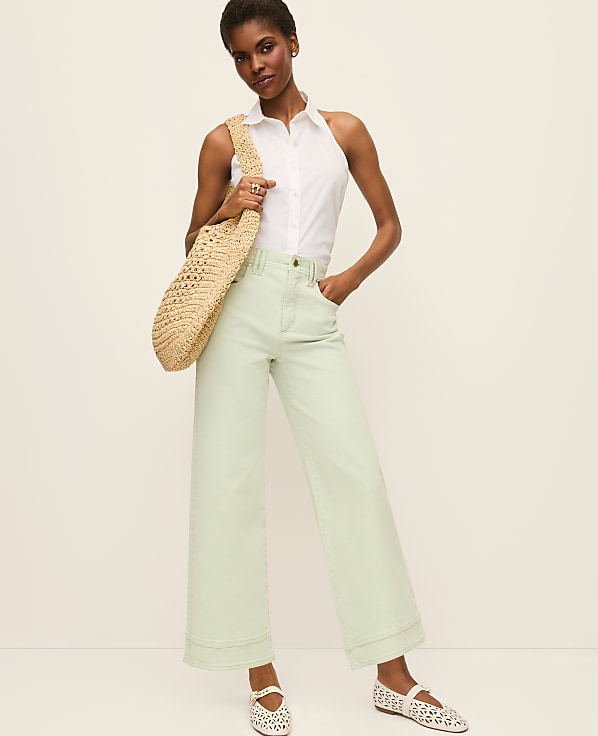 The Petite Wide-Leg Crop Jean