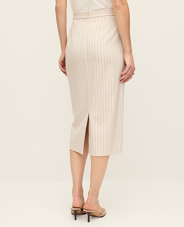 The Petite Clean Pencil Skirt in Pinstripe