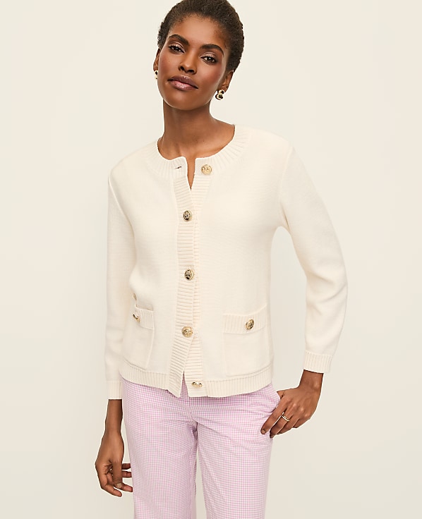 Crew Neck Cardigan