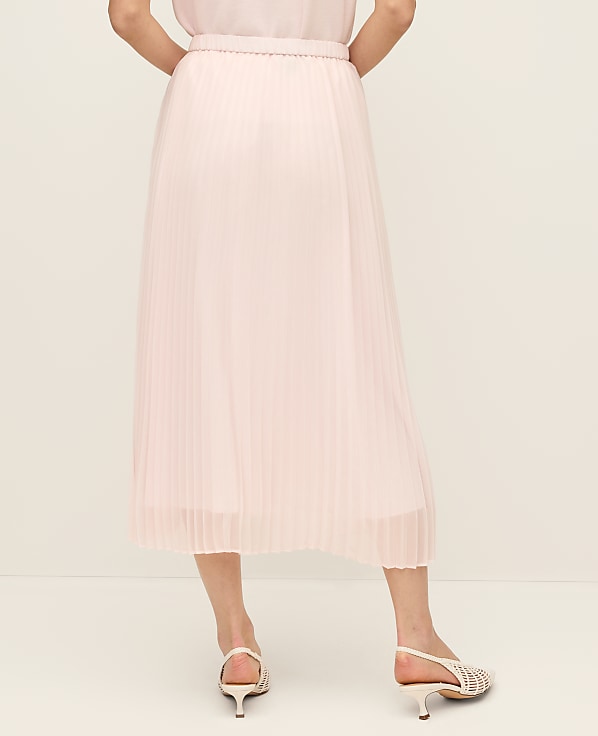 Chiffon Pleated Midi Skirt