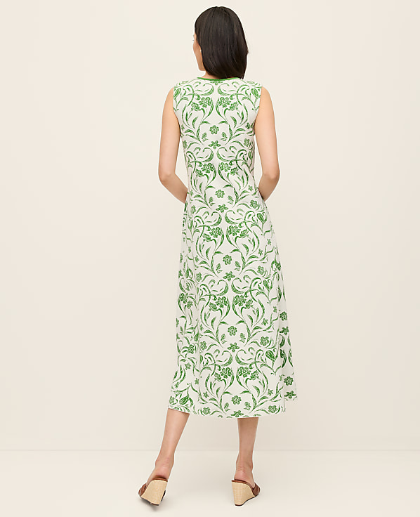 Petite Floral Jacquard Sweater Dress