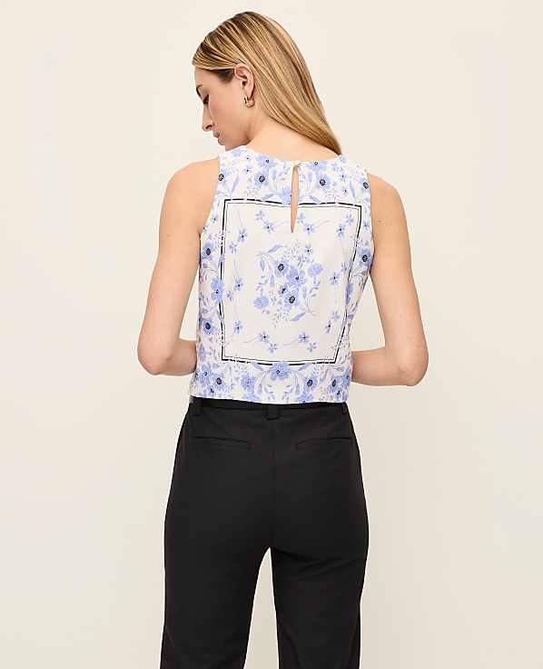 Floral Cropped Halter Shell