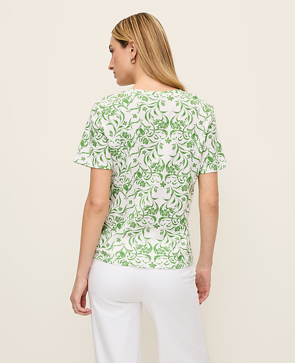 Floral Crew Neck Tee