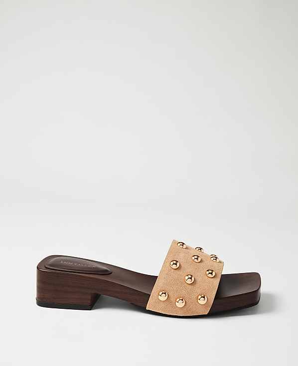 Suede Studded Sandal