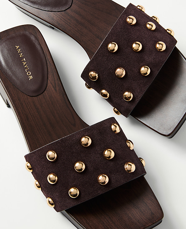 Suede Studded Sandal