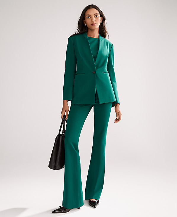 The Petite Skinny Flare Trouser in Ponte