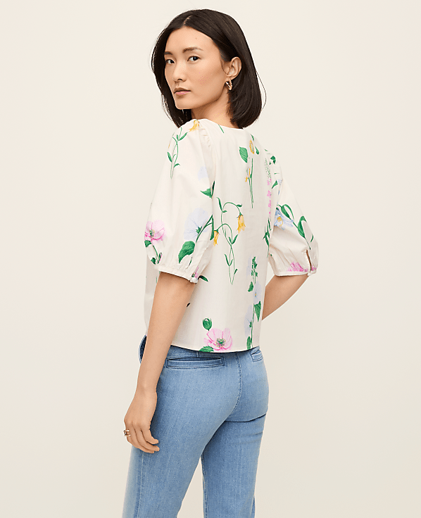 Petite Floral Boatneck Popover