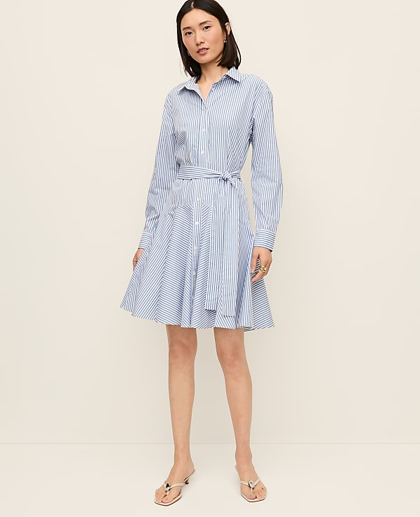Petite Striped Shirtdress